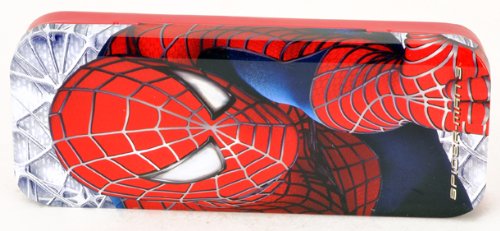  SUPERHERO SPIDERMAN TIN PENCIL CASE - Selected ONE (1) out of Two Colors BLUE, RED