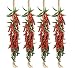 Four 25" Strings of 27 Red and Green Chilli NEW