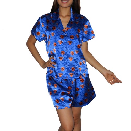 NBA New York Knicks Womens Gorgeous Pajama / Loungewear Set - Blue (Size: L)