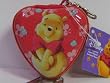 New Pooh Red Heart Shape Tin Coin Purse