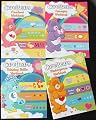 Set of 4 Care Bears Learning Workbooks - Concepts - Thinking Skills - Preschool - Kindergarten