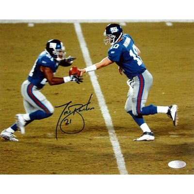 Steiner Sports NFL Tiki Barber/Eli Manning Hand Off Single Autographed 8-by-10-Inch Photograph