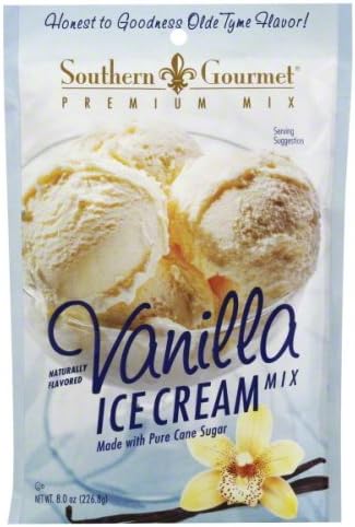 Southern Gourmet Mix Ice Cream Vanilla, 8 Oz, Pack Of 8