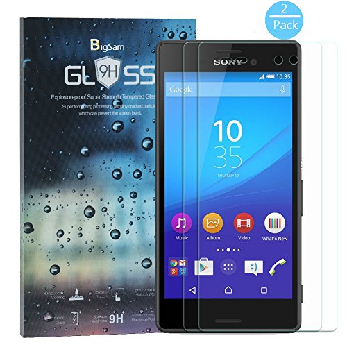 Sony Xperia Z1 Compact/Z1 mini Screen Protector, BigSam 2-Pack Premium Tempered Glass Screen Protector Film for Sony Xperia Z1 Compact/Z1 mini