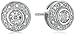 Rhodium Plated Sterling Silver Diamond-Accent Round Stud Earrings