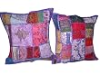 Indian Gift Idea- 2 Multi Colour Embroidery Sari Toss Pillow Cushion Covers and Free Shipping