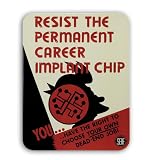Futurama Tin Cubicle Sign - Resist the Permanent Career Implant Chip