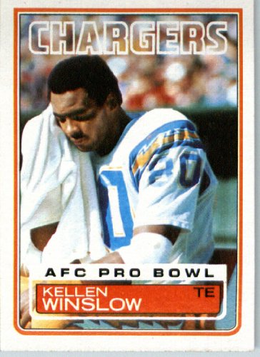 1983 Topps # 382 Kellen Winslow San Diego Chargers Football Card - Shipped In Protective Screwdown Display Case!