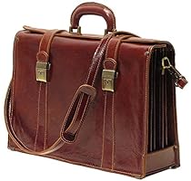 Floto Trastevere Brown Briefcase Attache Lap-top Case
