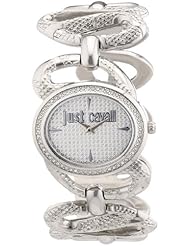 Just Cavalli Womens R7253577503 Sinuous Stainless Steel Oval Swarovski Crystal Watch
