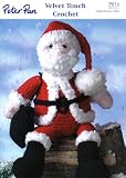 Christmas Santa Claus Crochet Pattern: to crochet in Peter Pan Velvet Touch and Wendy Velvet Flake (Height 19" - 48cm)