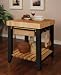 Powell Color Story Black Butcher Block Kitchen Isl