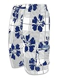 Mens Large Hibiscus Print Skate Surf Board Short / Swim Trunks