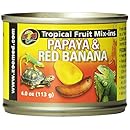Zoo Med Tropical Fruit Mix-ins Papaya and Red Banana Reptile Food, 4-Ounce