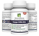 Omega 3 Fish Oil By Naturo Sciences (120 Counts) - High Potency, Ultra Concentrated Fish Oil Supplement; Just 1 Pill Contains 1000mg of Omega 3 Fatty Acids (EPA  DHA); Burpless, Odorless Capsules with Enteric Coating Make For No Fishy Aftertaste or Reflux; Even The Top Sellers Can't Beat Our “Honest” Pricing Policy!