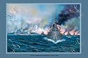 Art Poster, Naval Battle of Santiago - 27.5 x 18.75