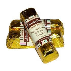 Sugar Free Belgian Milk Chocolate Walnut Candy Bars - 3pc by A Bountiful Harvest