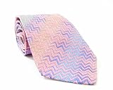 Missoni Mens Silk Tie Pink Zig Zag Design CRB8SEU2365 - 0001