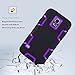 Galaxy S5 Case, EC™ Samsung Galaxy S5 Case, Heavy Duty Rugged Hybrid Rubber Shockproof Protective Case Cover for Samsung Galaxy S5 / Galaxy SV / Galaxy S V (2014) (Purple+Black)