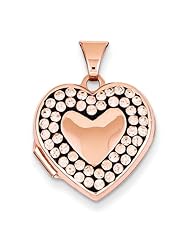 Sterling Silver Pink Ceramic Pink Swarovski Elements Heart Locket