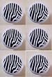 Zebra Skin Animal Print Ceramic Knobs Set of 6