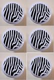 Zebra Skin Animal Print Ceramic Knobs Set of 6
