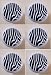 Zebra Skin Animal Print Ceramic Knobs Set of 6