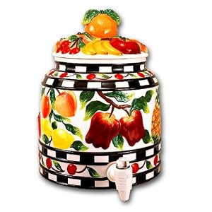 Ceramic Mix Fruit Water Dispenser Crock