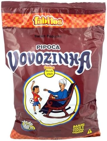 Vovozinha - Sweet Popcorn - 2.1 oz (PACK OF 06) | Pipoca Doce - 60g