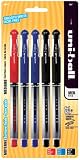 Uniball Gel Grip Stick Roller Ball Gel Pen 5 Pack 2 Black 2 Blue 1 Red