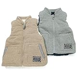 【アウトレット】La Chiave リバーシブルベスト (80～130cm) キムラタンの子供服 グレー 90 ( 53324x53524-153 )