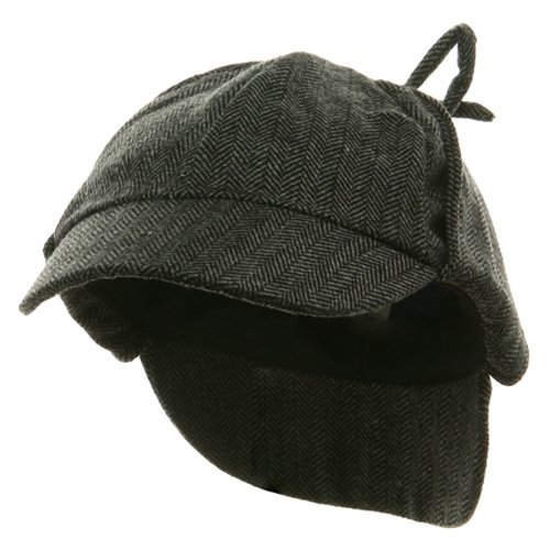 Sherlock Holmes Cap - Black Grey W39S23D