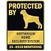 PROTECTED BY  ROTTWEILER HOME SECURITY SYSTEM  PARKING SIGN DOG