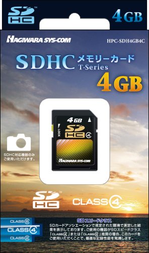 ハギワラシスコム SDHCカード Class4 4GB ブラック HPC-SDH4GB4C