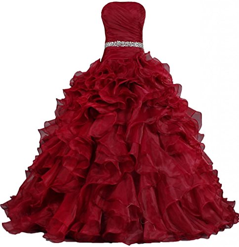 Ants women s pretty ball gown quinceanera dress ruffle prom dress…