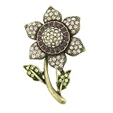 Purple Sun Pin Brooch
