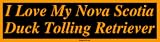 Review BumperArt.com  / I Love My Nova Scotia Duck Tolling Retriever Bumper Sticker