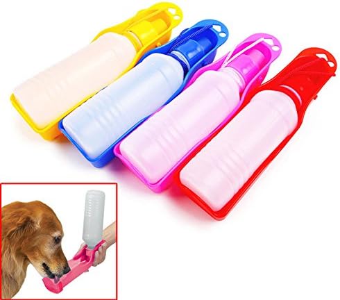 Daisy1993 Portable Folding Pet Drinking Feeder Water Dispenser Water Bottle for Small Dog Travel Outdoor (Blue)