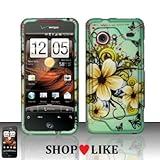 Rubberized Natural Green Hawaiian Flower Snap on Design Case Hard Case Skin ....