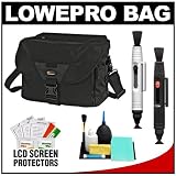 Lowepro Stealth Reporter D550 AW Digital SLR Camera Bag/Case (Black) + Accessory Kit for Canon EOS 7D, 5D Mark II III, 60D, Rebel T3, T3i, Nikon D3100, D3200, D5100, D7000, D800, A35, A55, A57, A65, A77 Digital SLR Cameras