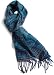 V Fraas Women's Ornamental Jacquard Scarf,teal,12x72 Image #1