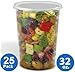 Plastic Food Storage Containers with lids - Foodsavers Deli Cups / Foodsavers for Portion Control & Miscellaneous - Commercial Duty, Watertight & Leakproof (32oz, 25pcs)