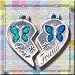 Butterfly Heart Best Friend Pendants