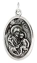 Sterling Silver St. Joseph Medal 15/16" X 5/8" (24 mm X 16 mm).