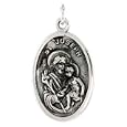 Sterling Silver St. Joseph Medal 15/16" X 5/8" (24 mm X 16 mm).