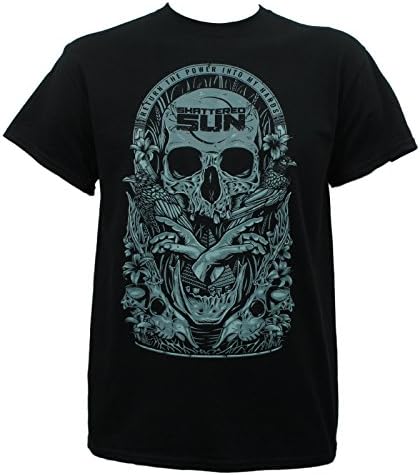 SHATTERED SUN Band Power Skull &amp; Hands Heavy Metal T-Shirt M