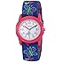 Timex Kids' T89001 Analog Hearts and Butterflies Elastic Fabric Strap Children's Watch