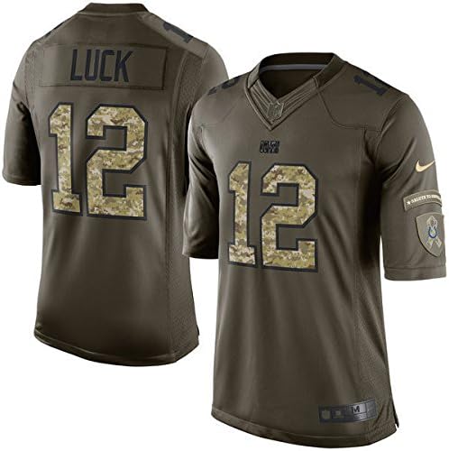 Men's 2015 Green Salute To Service Limited Jersey-Luck_XL