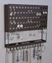 (AAC-Brown) Wall Mount Earring Holder - Hanging Jewelry Organizer - Necklace Storage Rack Display - Closet Organizer for Jewelry - Angelynn's Accessory Angel