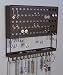 (AAC-Brown) Wall Mount Earring Holder - Hanging Jewelry Organizer - Necklace Storage Rack Display - Closet Organizer for Jewelry - Angelynn's Accessory Angel
